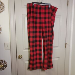 Wondershop Mens Pajama Pants Size 2x Red Black Buffalo Plaid Holiday Christmas